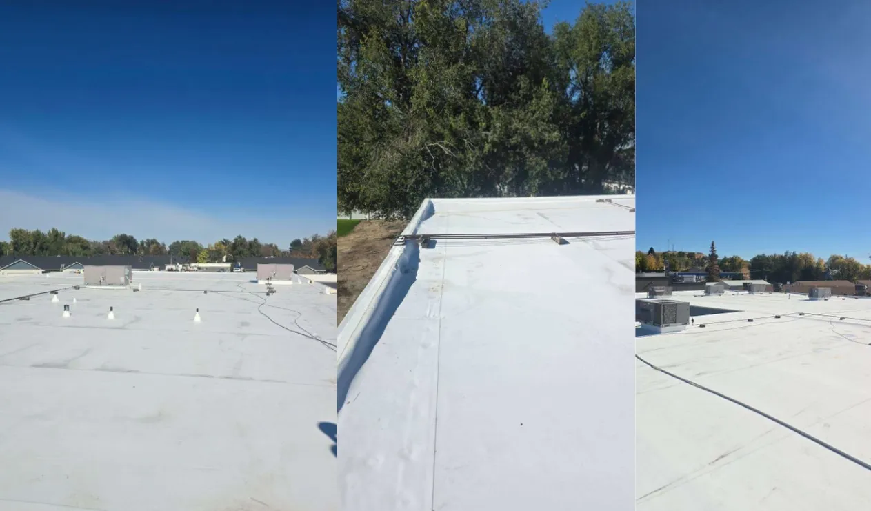 Low-slope membrane roofing